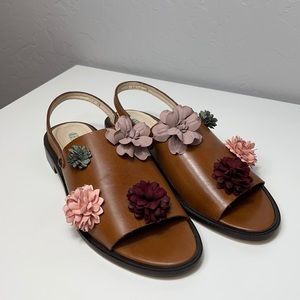 Paco Gil floral sandals brown